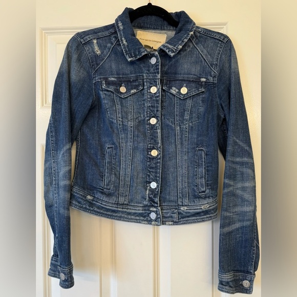 Anthropologie Pilcro and the Letterpress Distressed Denim Jacket Size Small - Picture 1 of 9
